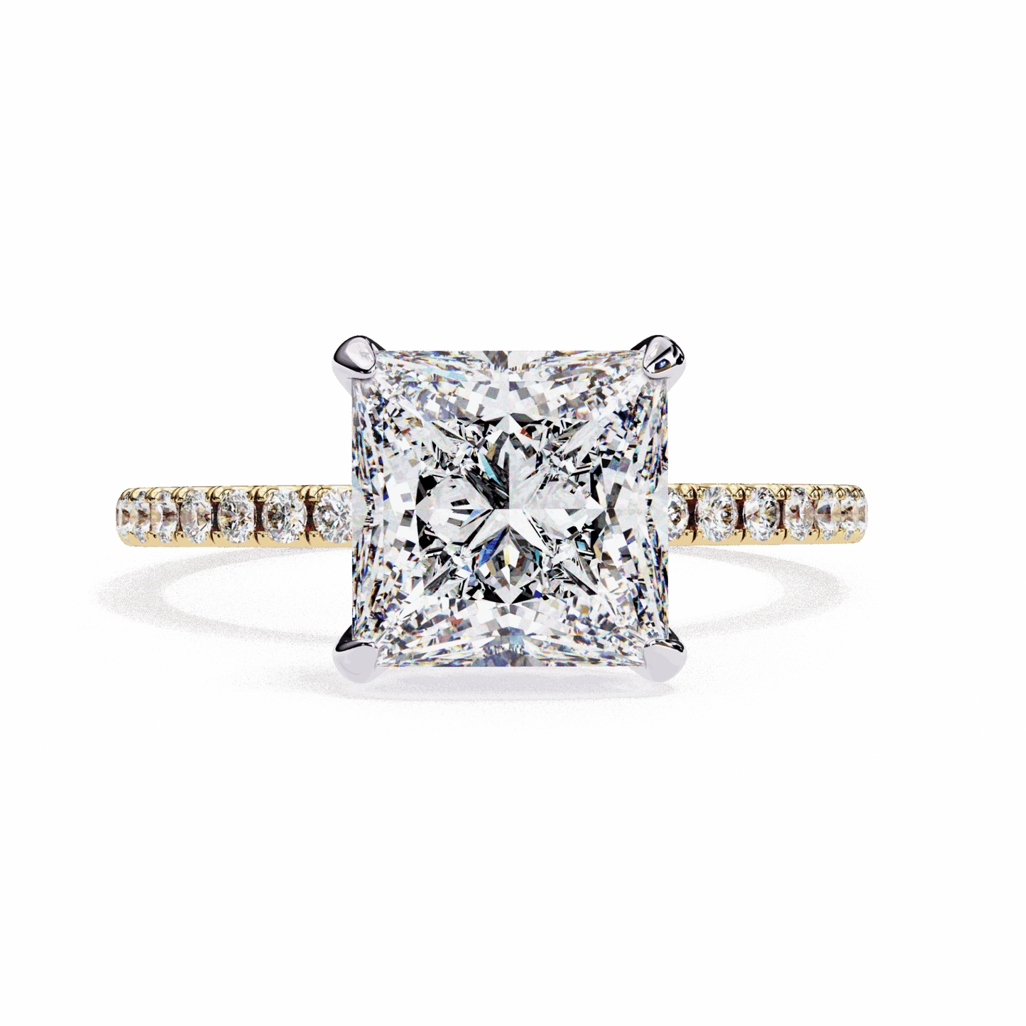 2.5 Carat Princess Forevermore Solitaire Ring in Moissanite | House of Estara