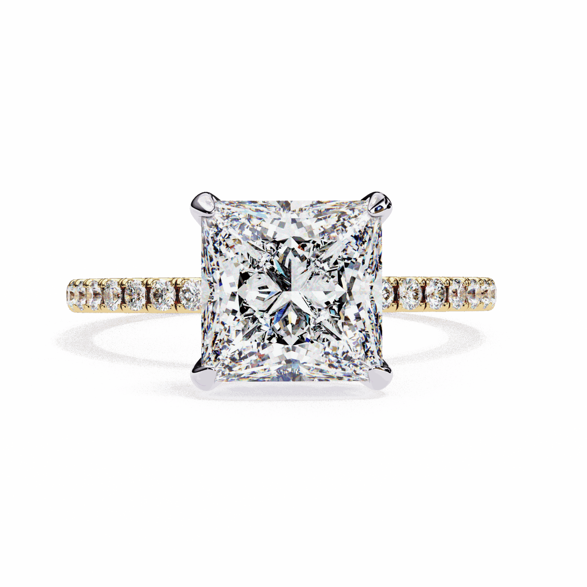2.5 Carat Princess Forevermore Solitaire Ring in Moissanite | House of Estara