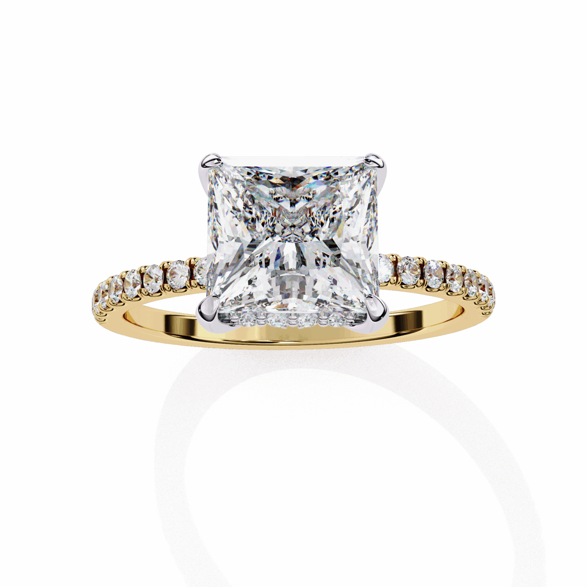 2.5 Carat Princess Forevermore Solitaire Ring in Moissanite | House of Estara