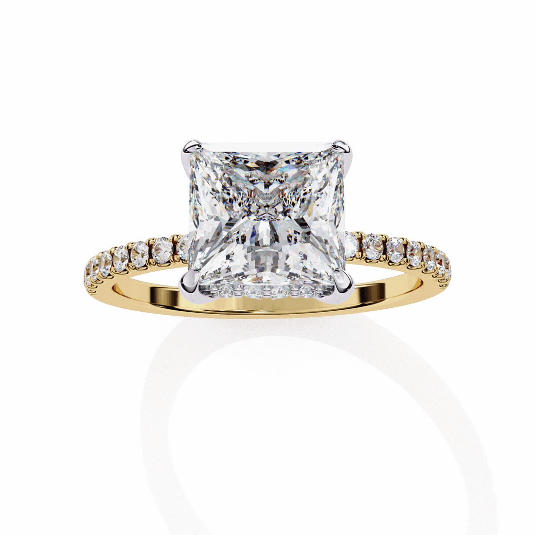 2.5 Carat Princess Forevermore Solitaire Ring in Moissanite | House of Estara