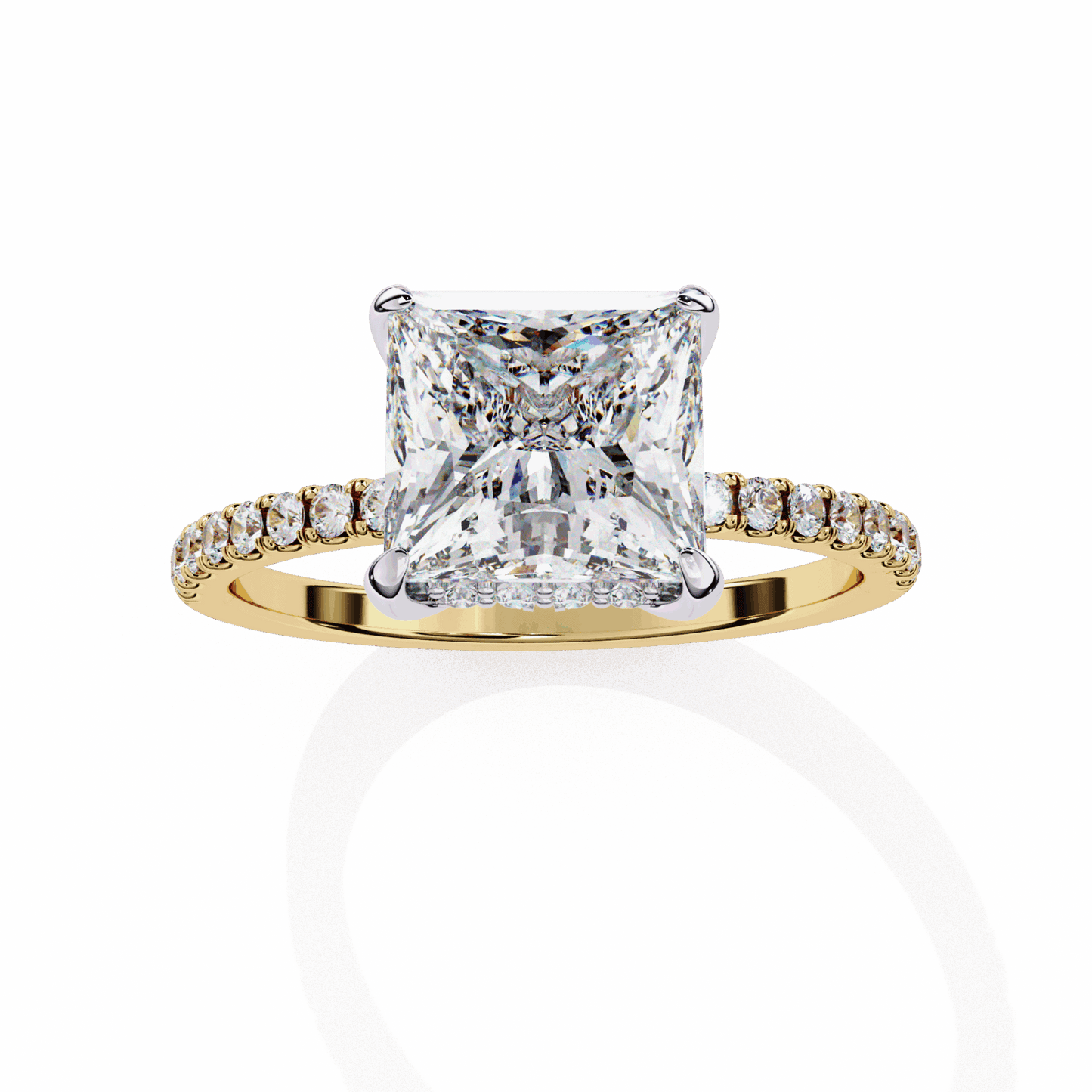 2.5 Carat Princess Forevermore Solitaire Ring in Moissanite | House of Estara