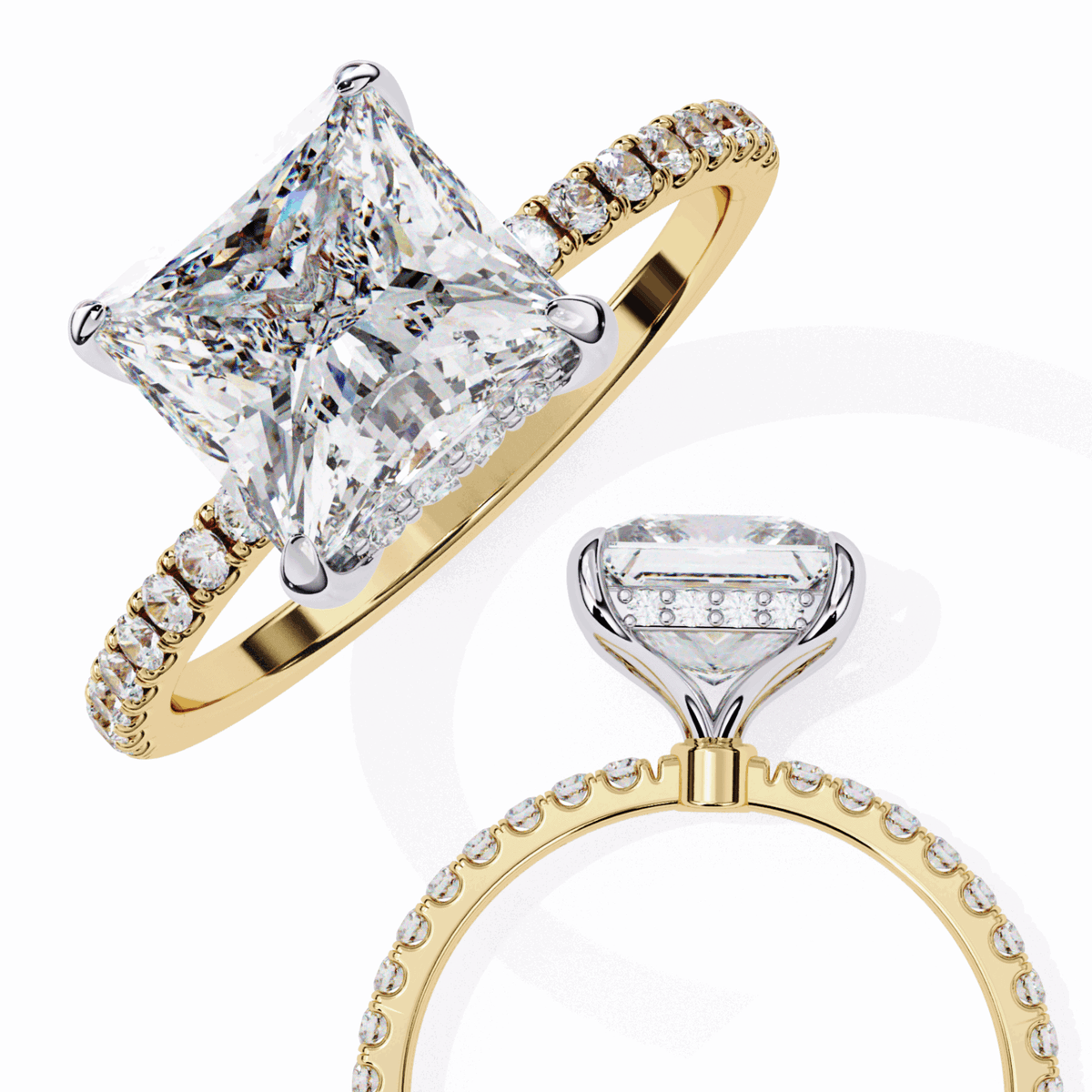 2.5 Carat Princess Forevermore Solitaire Ring in Moissanite | House of Estara