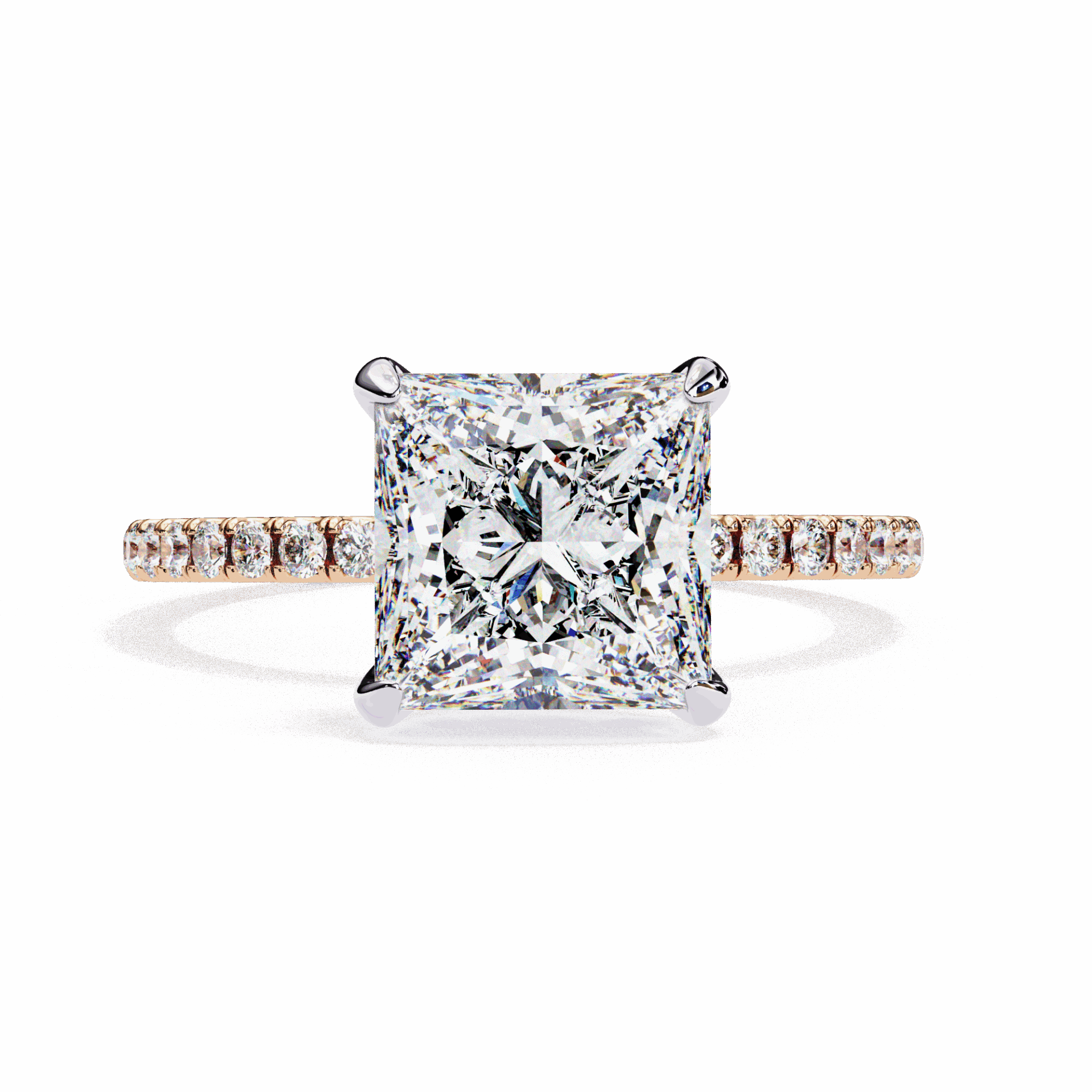 2.5 Carat Princess Forevermore Solitaire Ring in Moissanite | House of Estara