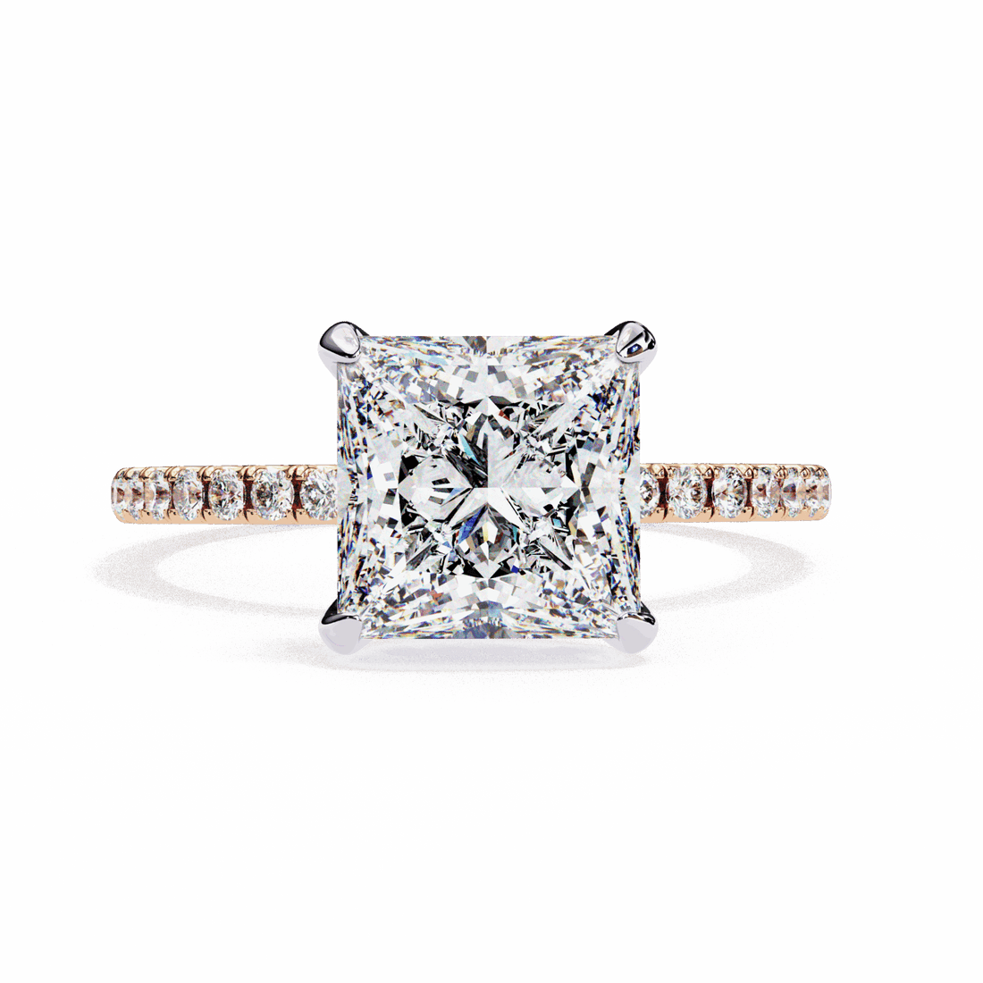 2.5 Carat Princess Forevermore Solitaire Ring in Moissanite | House of Estara
