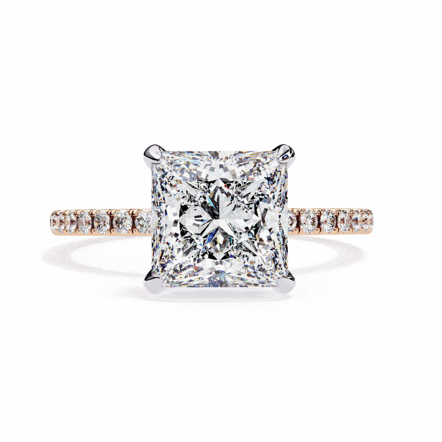 2.5 Carat Princess Forevermore Solitaire Ring in Moissanite | House of Estara