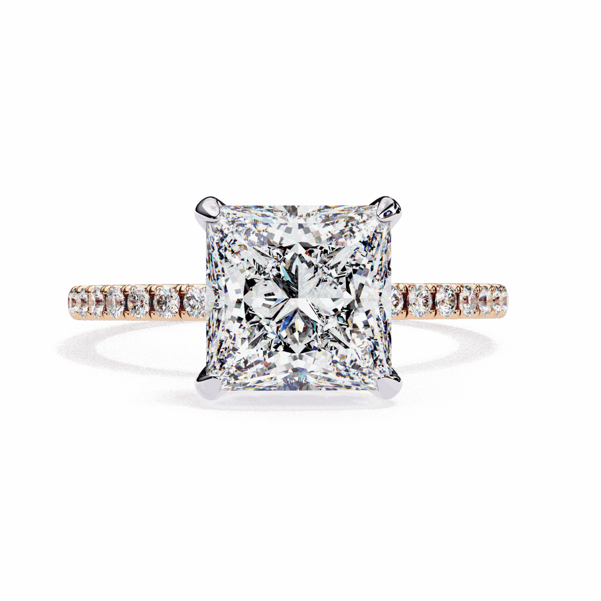 2.5 Carat Princess Forevermore Solitaire Ring in Moissanite | House of Estara