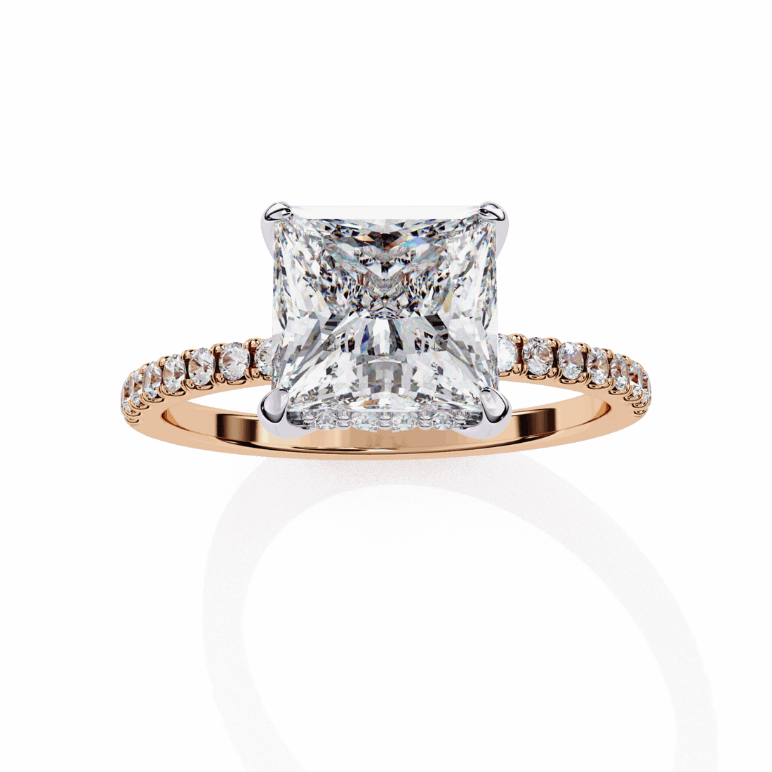 2.5 Carat Princess Forevermore Solitaire Ring in Moissanite | House of Estara