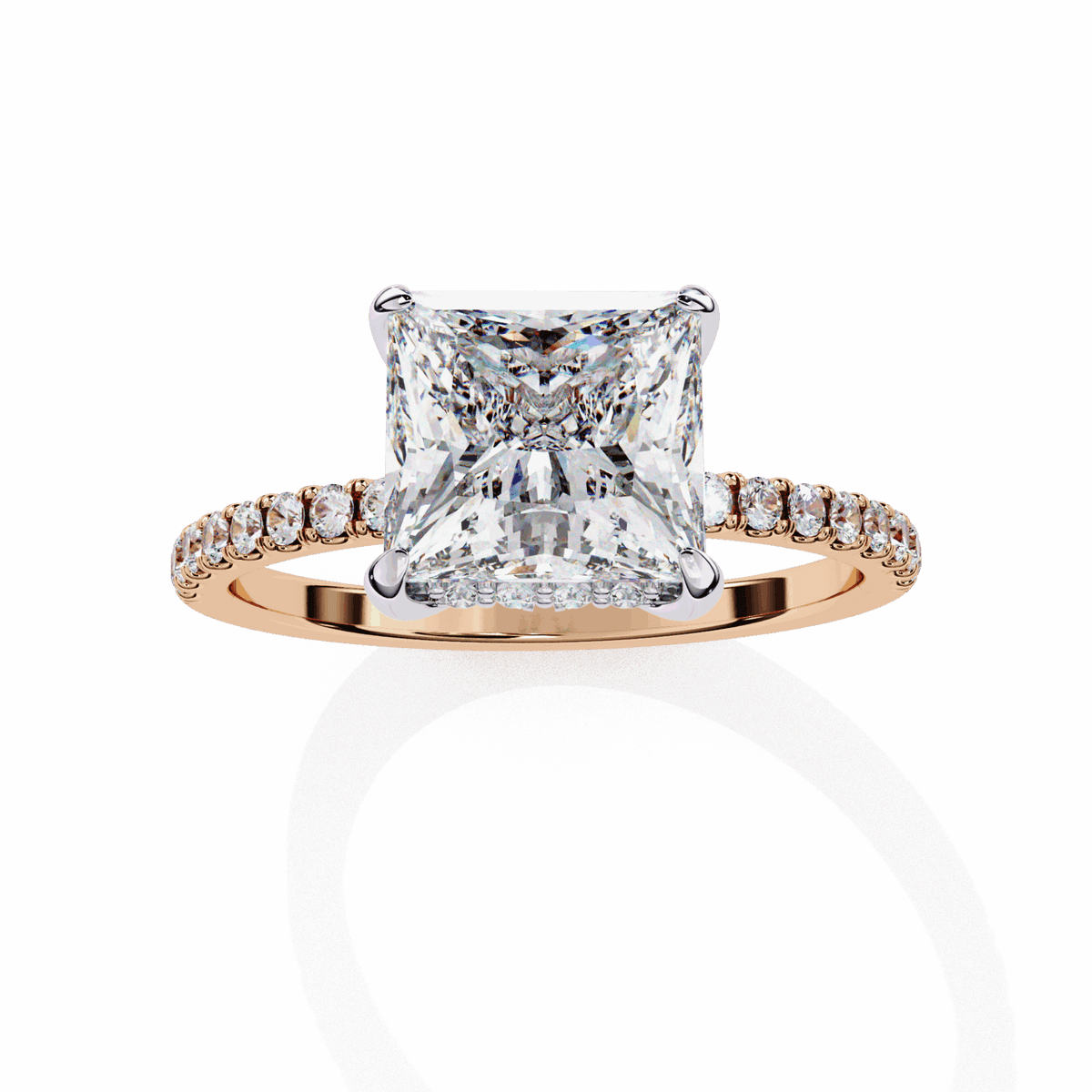 2.5 Carat Princess Forevermore Solitaire Ring in Moissanite | House of Estara