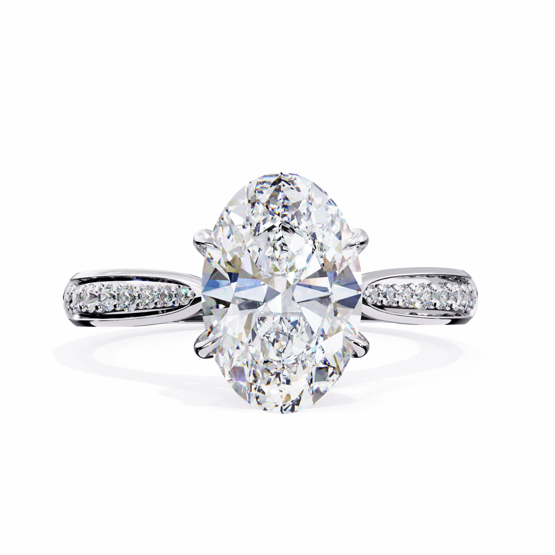 2 Carat Oval True Love Solitaire Ring in Moissanite | House of Estara