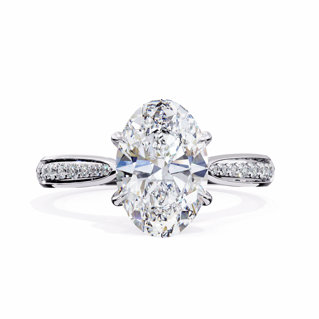 2 Carat Oval True Love Solitaire Ring in Moissanite | House of Estara