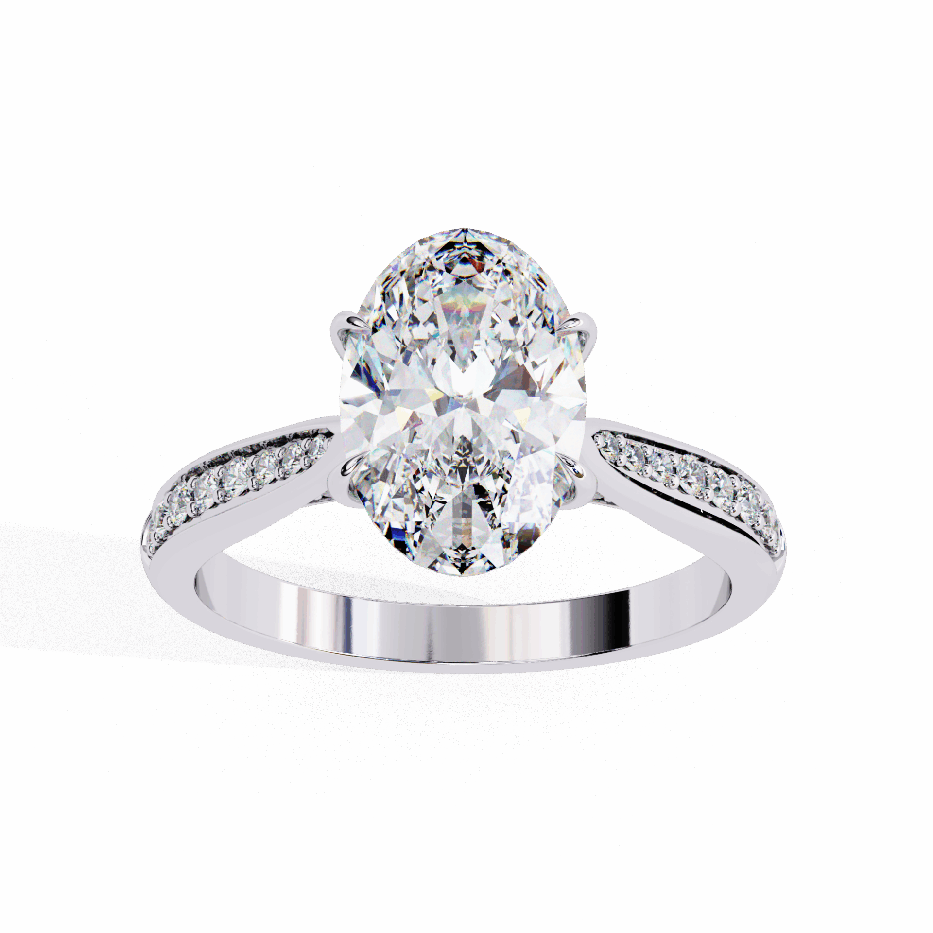 2 Carat Oval True Love Solitaire Ring in Moissanite | House of Estara
