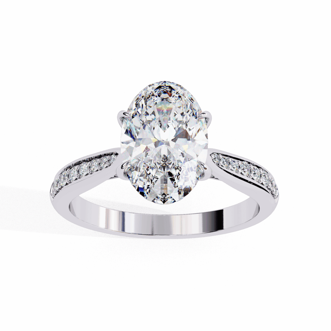2 Carat Oval True Love Solitaire Ring in Moissanite | House of Estara