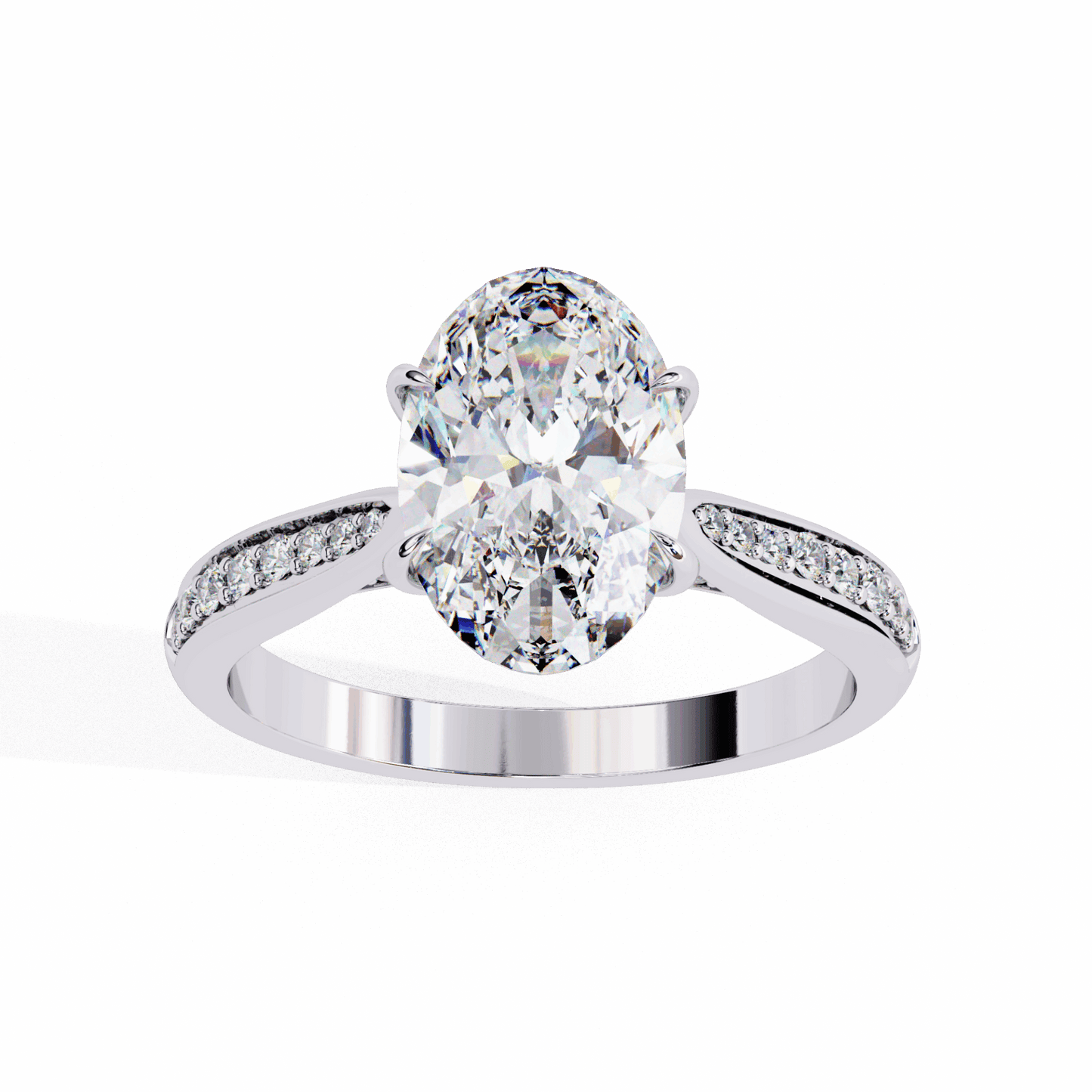 2 Carat Oval True Love Solitaire Ring in Moissanite | House of Estara