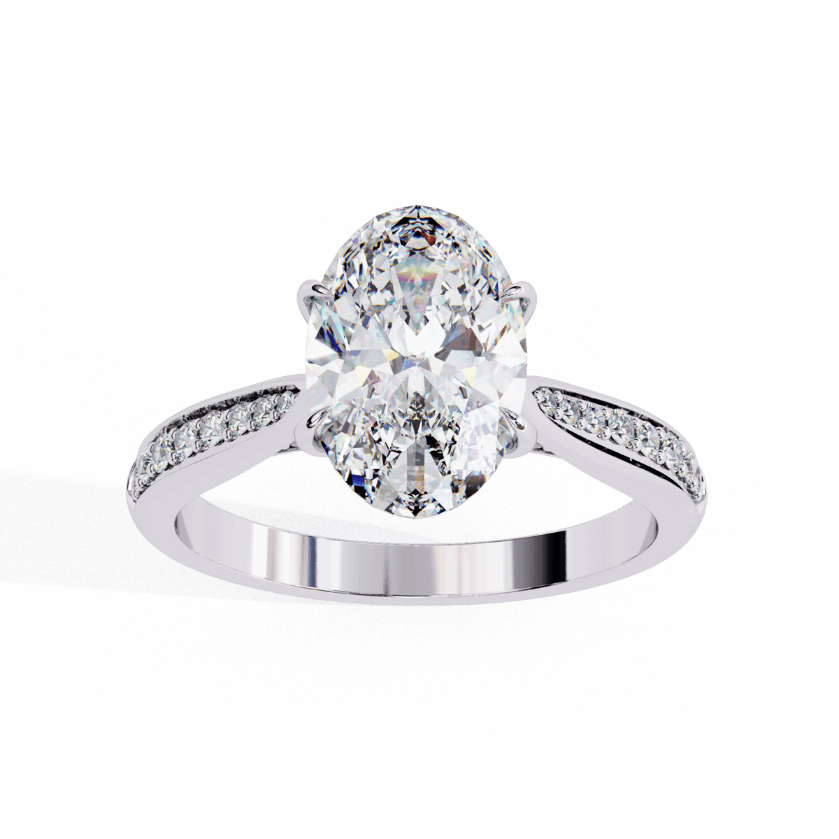2 Carat Oval True Love Solitaire Ring in Moissanite | House of Estara