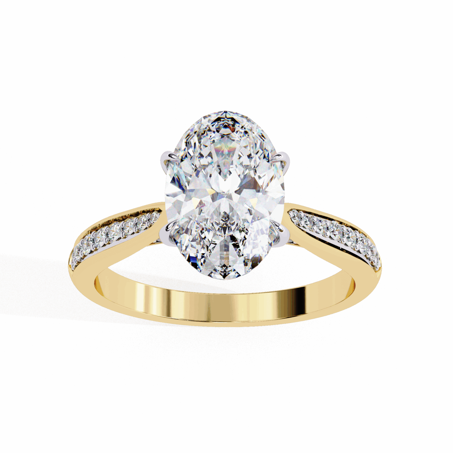 2 Carat Oval True Love Solitaire Ring in Moissanite | House of Estara