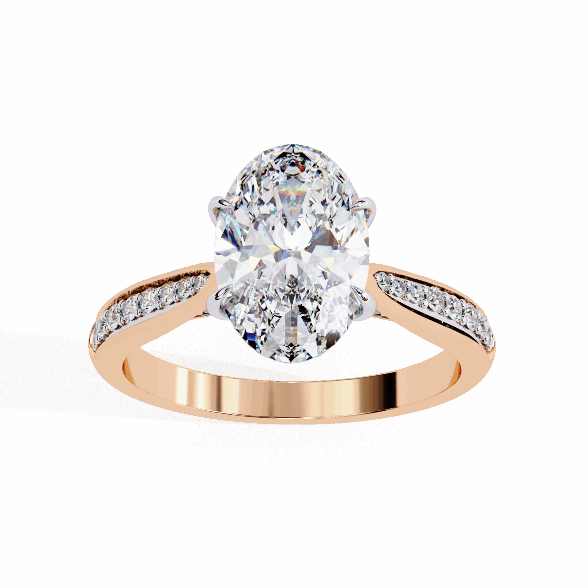 2 Carat Oval True Love Solitaire Ring in Moissanite | House of Estara