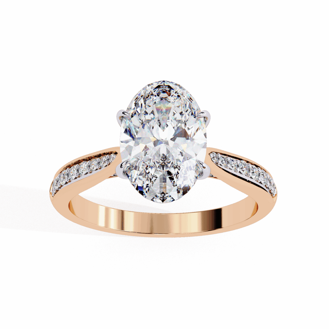 2 Carat Oval True Love Solitaire Ring in Moissanite | House of Estara