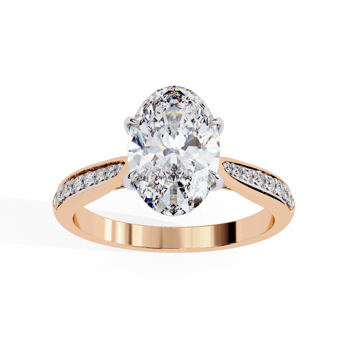 2 Carat Oval True Love Solitaire Ring in Moissanite | House of Estara