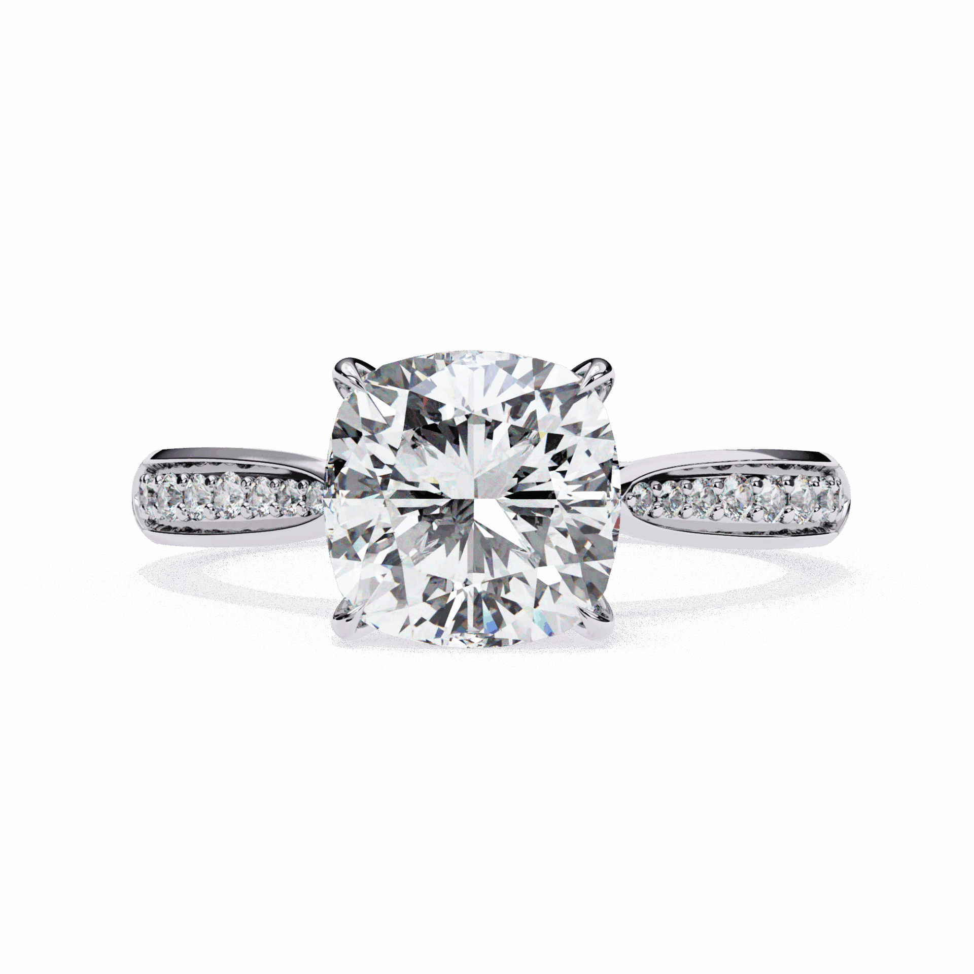 2 Carat Cushion True Love Solitaire Ring in Moissanite | House of Estara