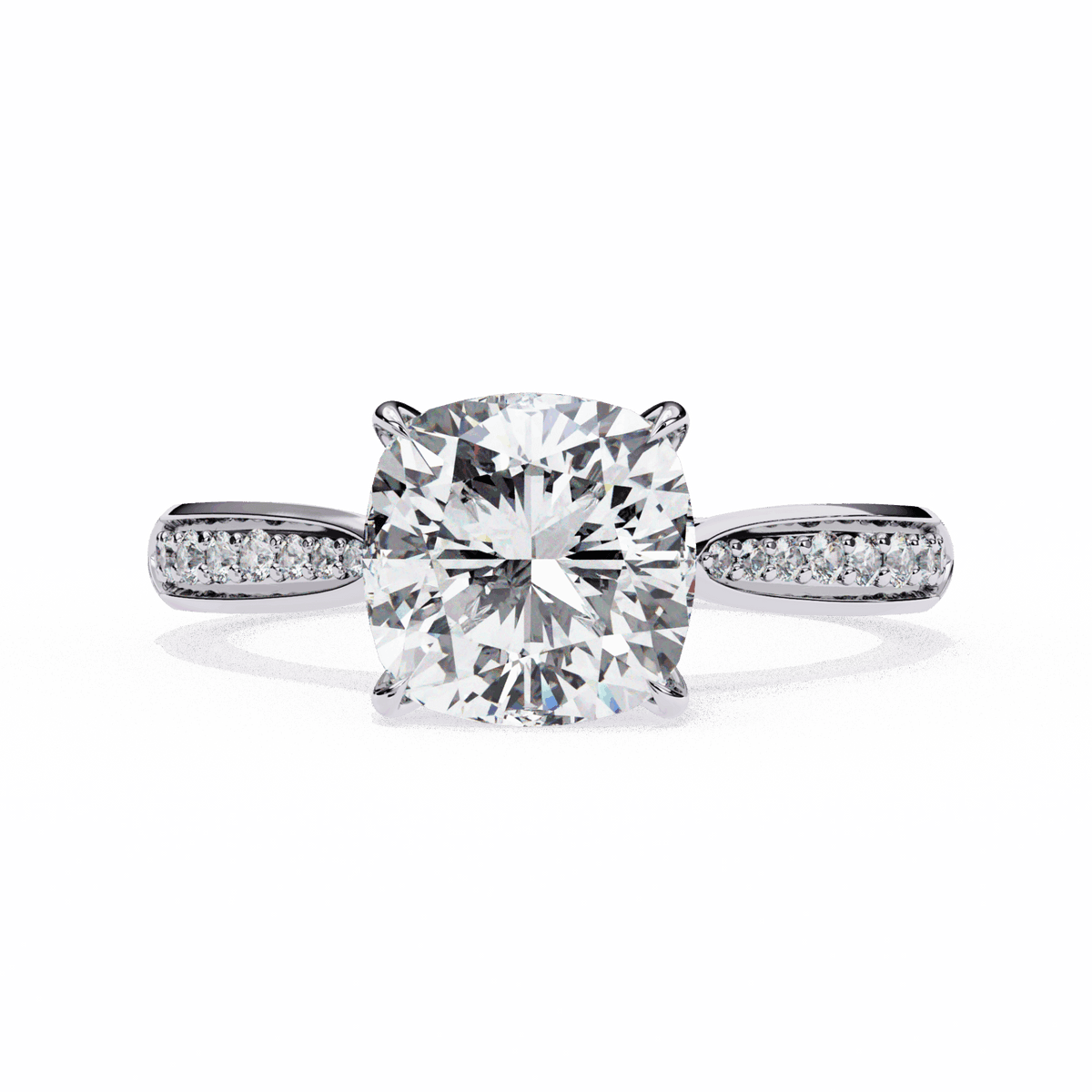 2 Carat Cushion True Love Solitaire Ring in Moissanite | House of Estara