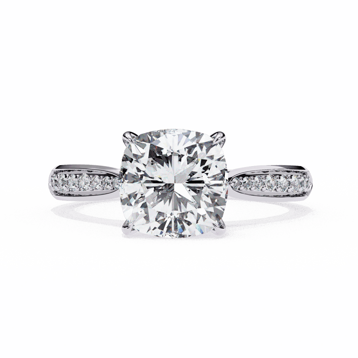 2 Carat Cushion True Love Solitaire Ring in Moissanite | House of Estara