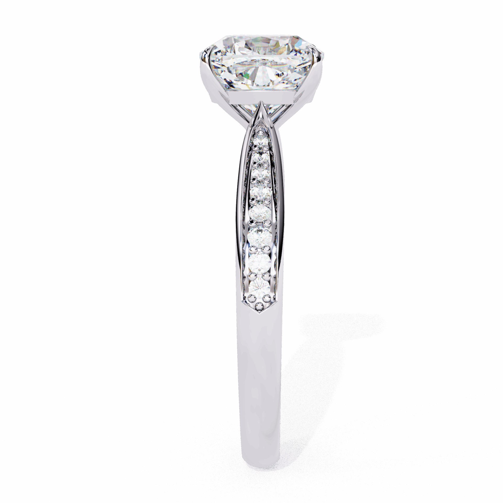 2 Carat Cushion True Love Solitaire Ring in Moissanite | House of Estara