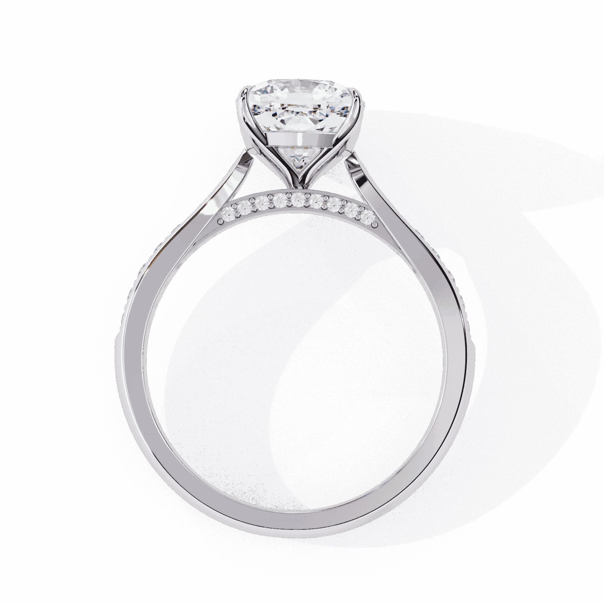 2 Carat Cushion True Love Solitaire Ring in Moissanite | House of Estara