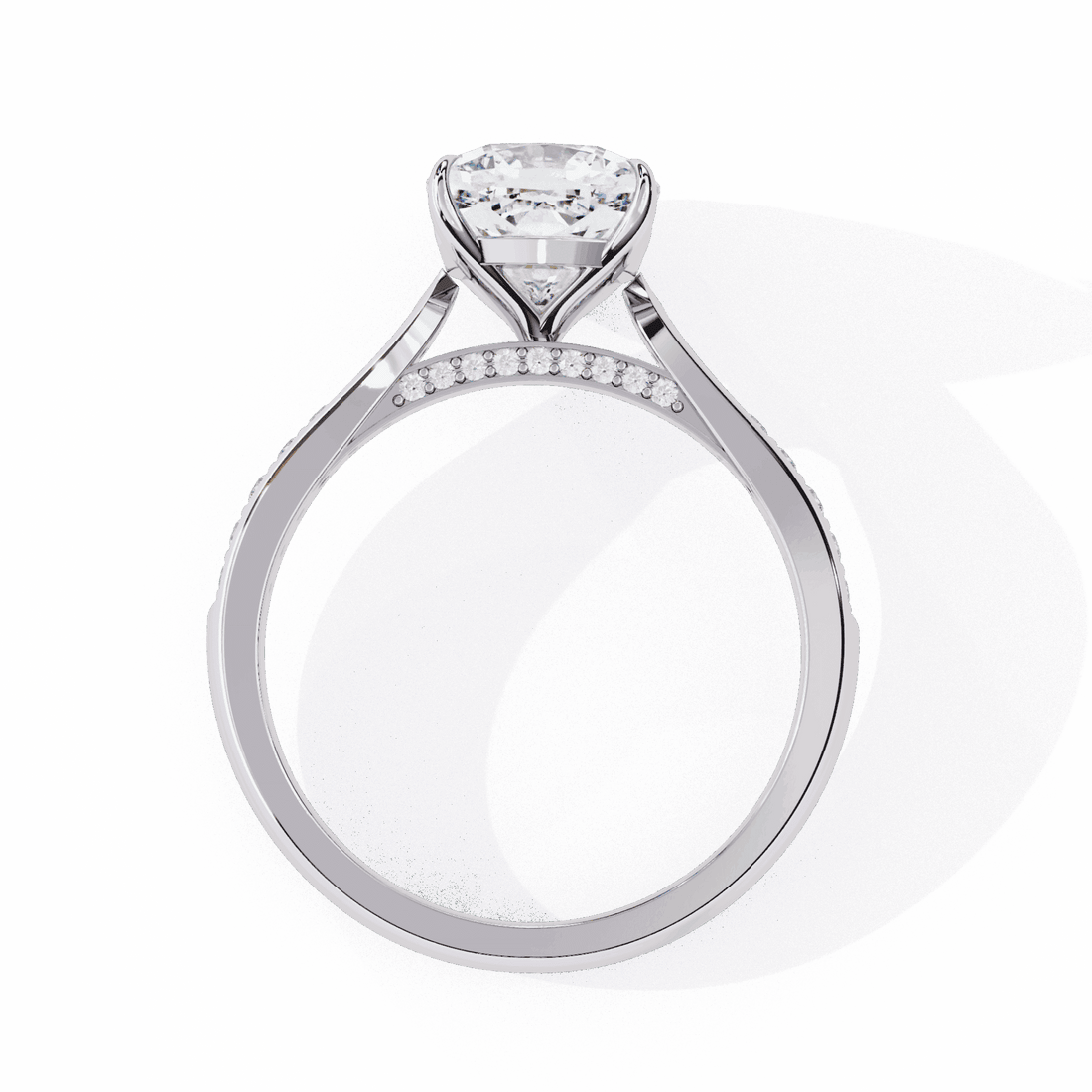 2 Carat Cushion True Love Solitaire Ring in Moissanite | House of Estara