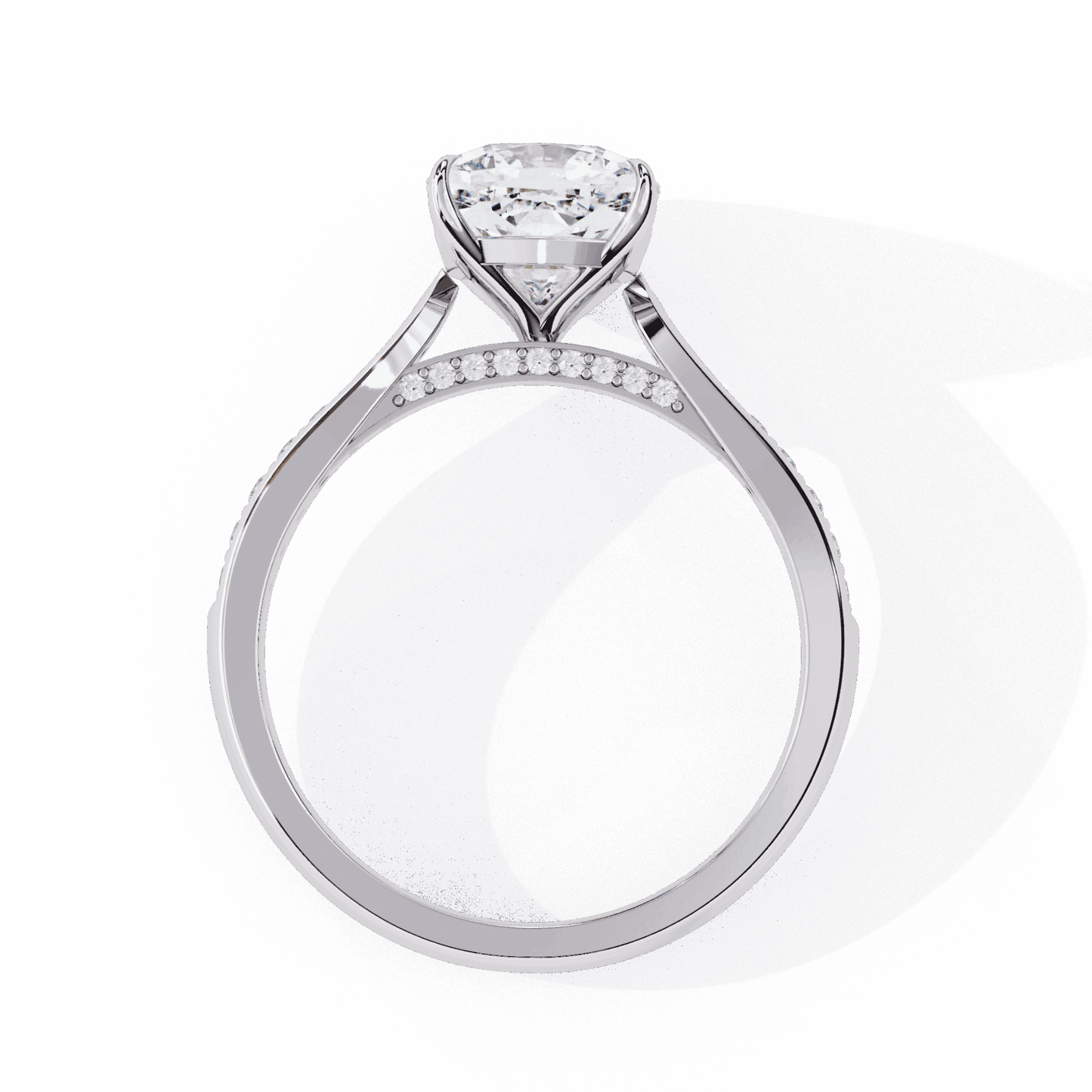 2 Carat Cushion True Love Solitaire Ring in Moissanite | House of Estara
