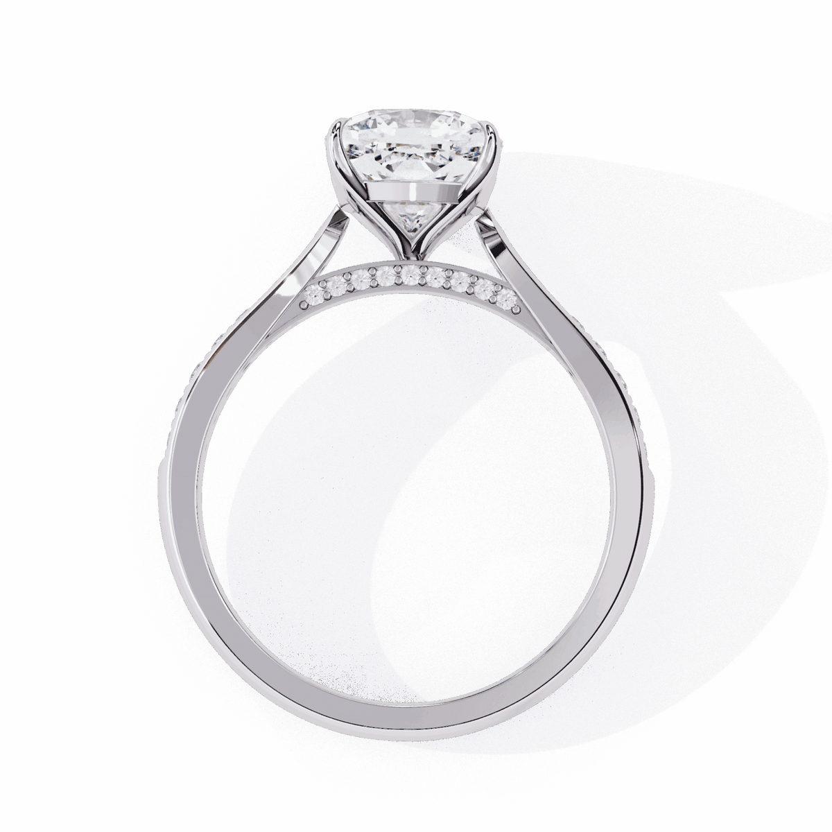 2 Carat Cushion True Love Solitaire Ring in Moissanite | House of Estara