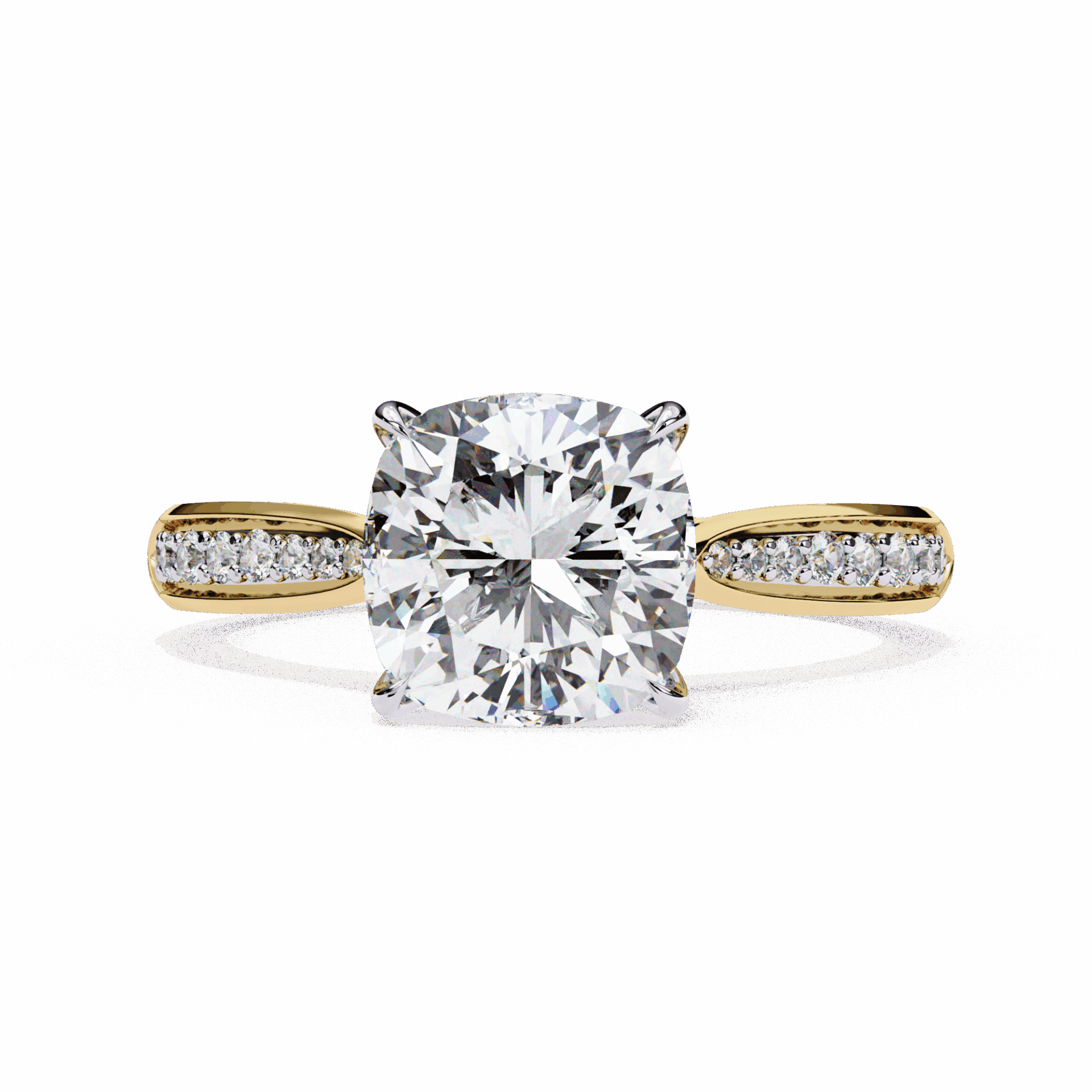 2 Carat Cushion True Love Solitaire Ring in Moissanite | House of Estara