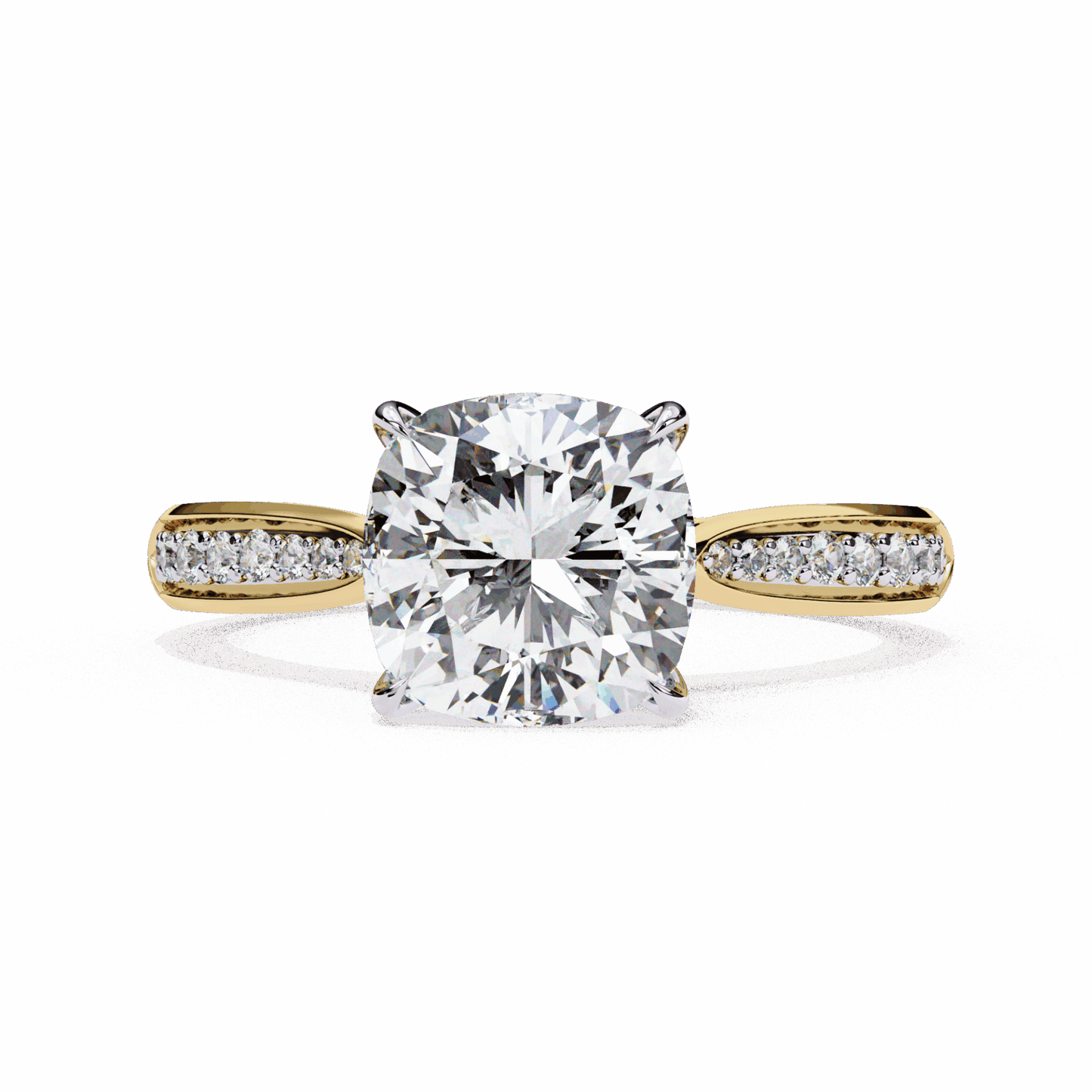 2 Carat Cushion True Love Solitaire Ring in Moissanite | House of Estara