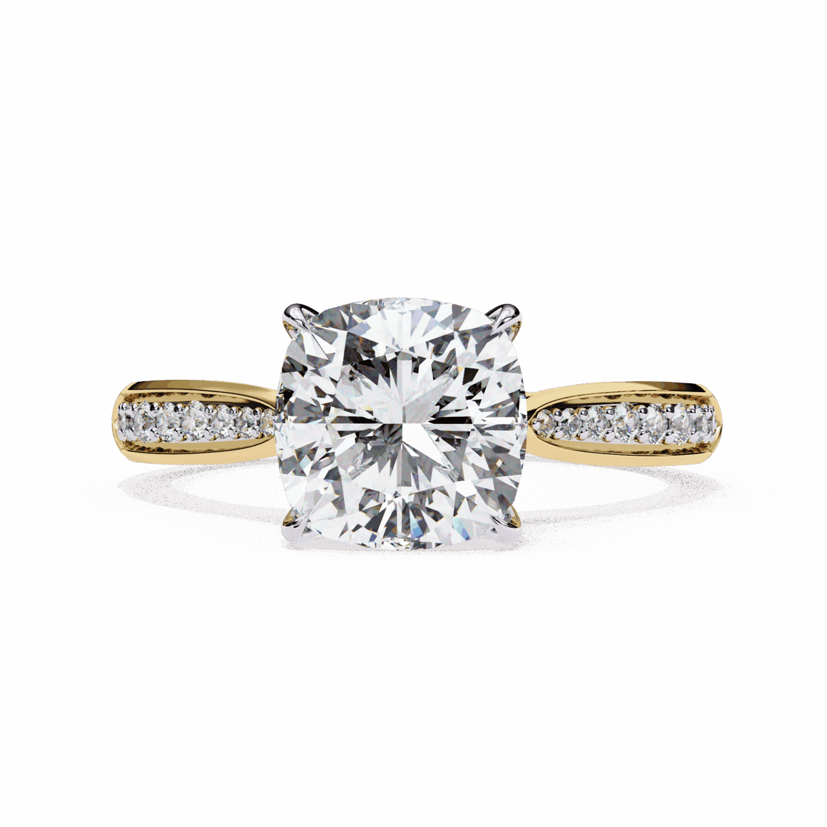 2 Carat Cushion True Love Solitaire Ring in Moissanite | House of Estara