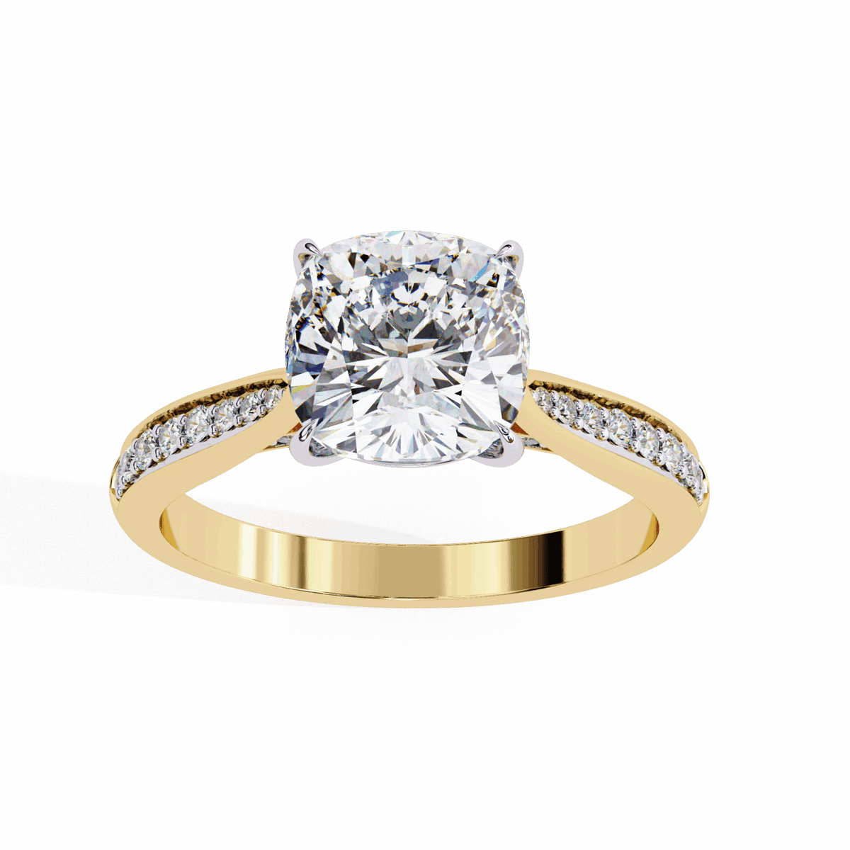 2 Carat Cushion True Love Solitaire Ring in Moissanite | House of Estara