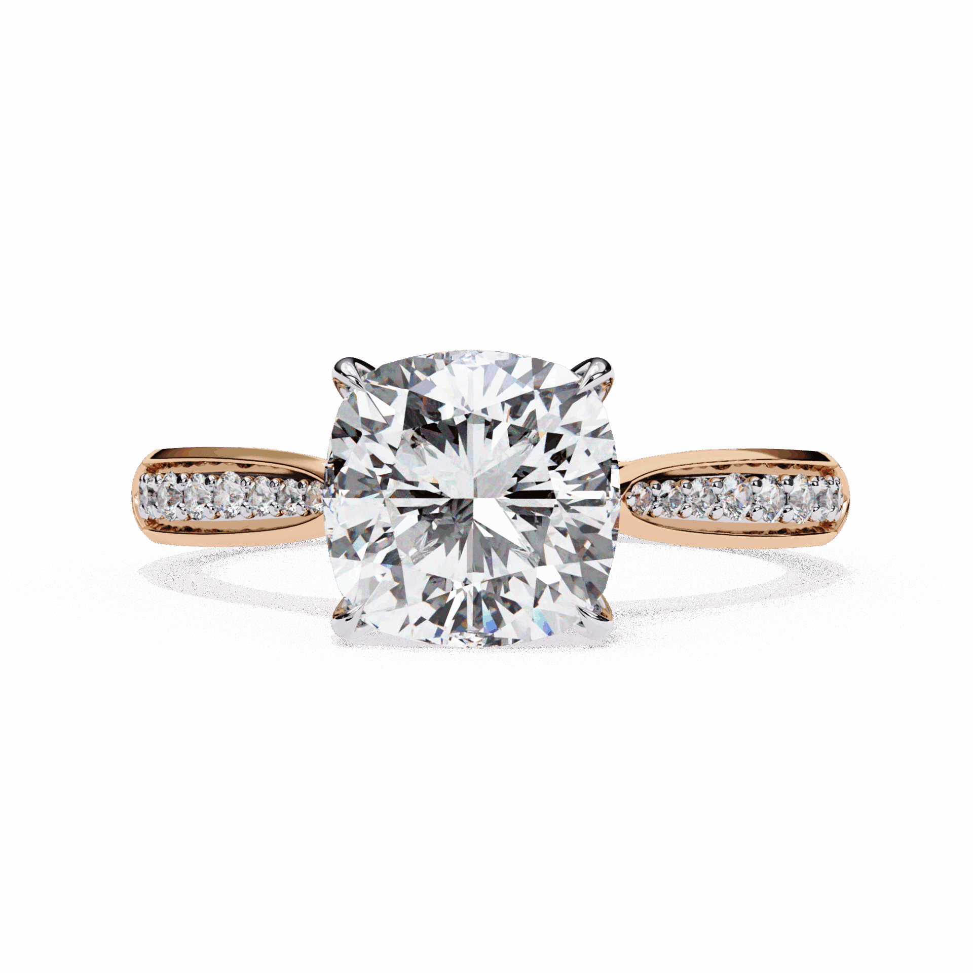 2 Carat Cushion True Love Solitaire Ring in Moissanite | House of Estara