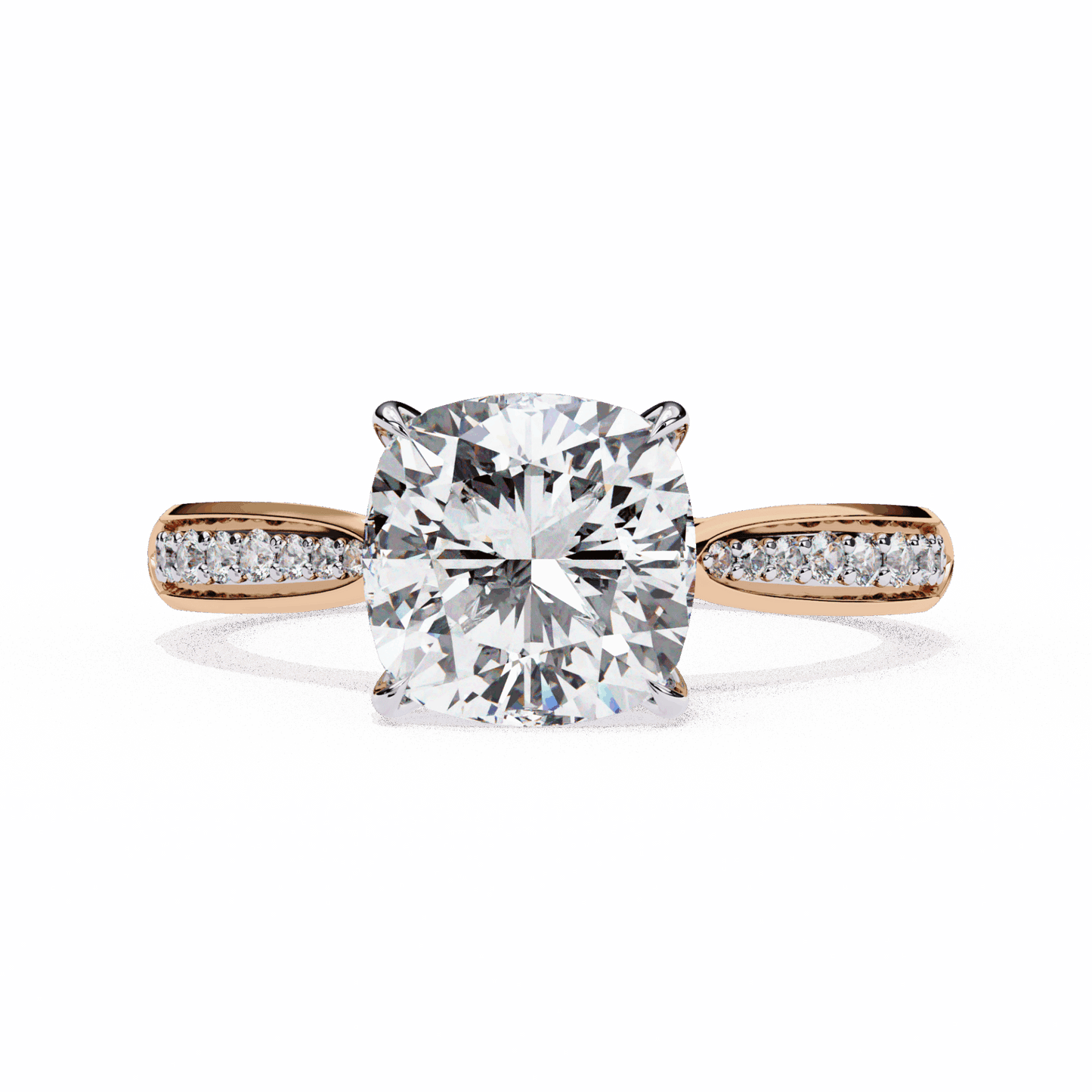 2 Carat Cushion True Love Solitaire Ring in Moissanite | House of Estara