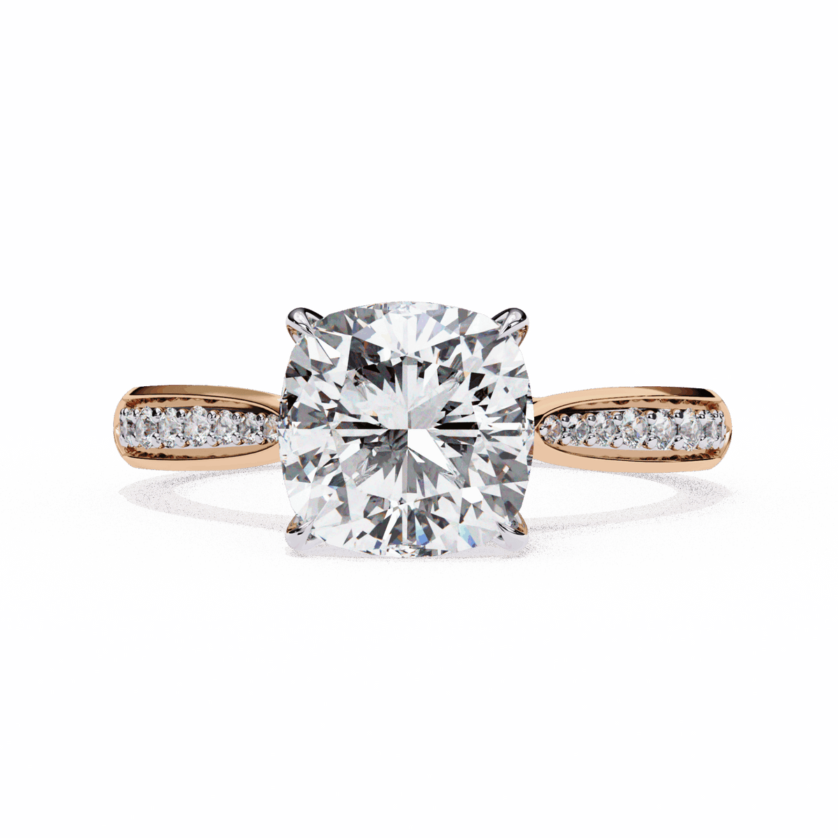 2 Carat Cushion True Love Solitaire Ring in Moissanite | House of Estara