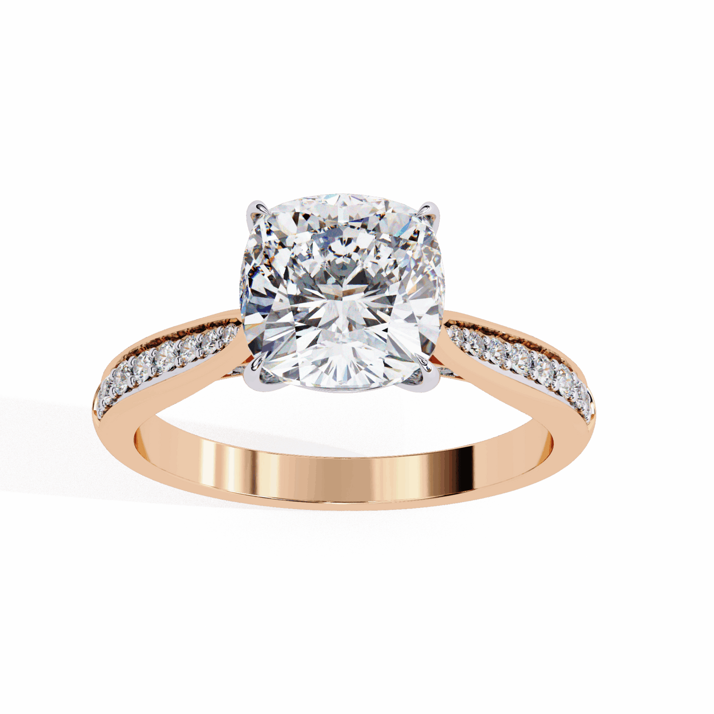 2 Carat Cushion True Love Solitaire Ring in Moissanite | House of Estara
