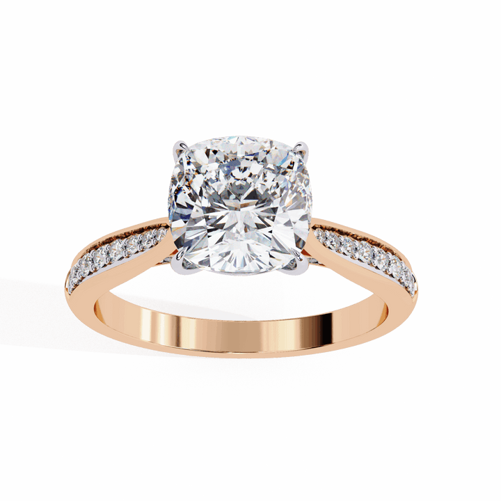 2 Carat Cushion True Love Solitaire Ring in Moissanite | House of Estara
