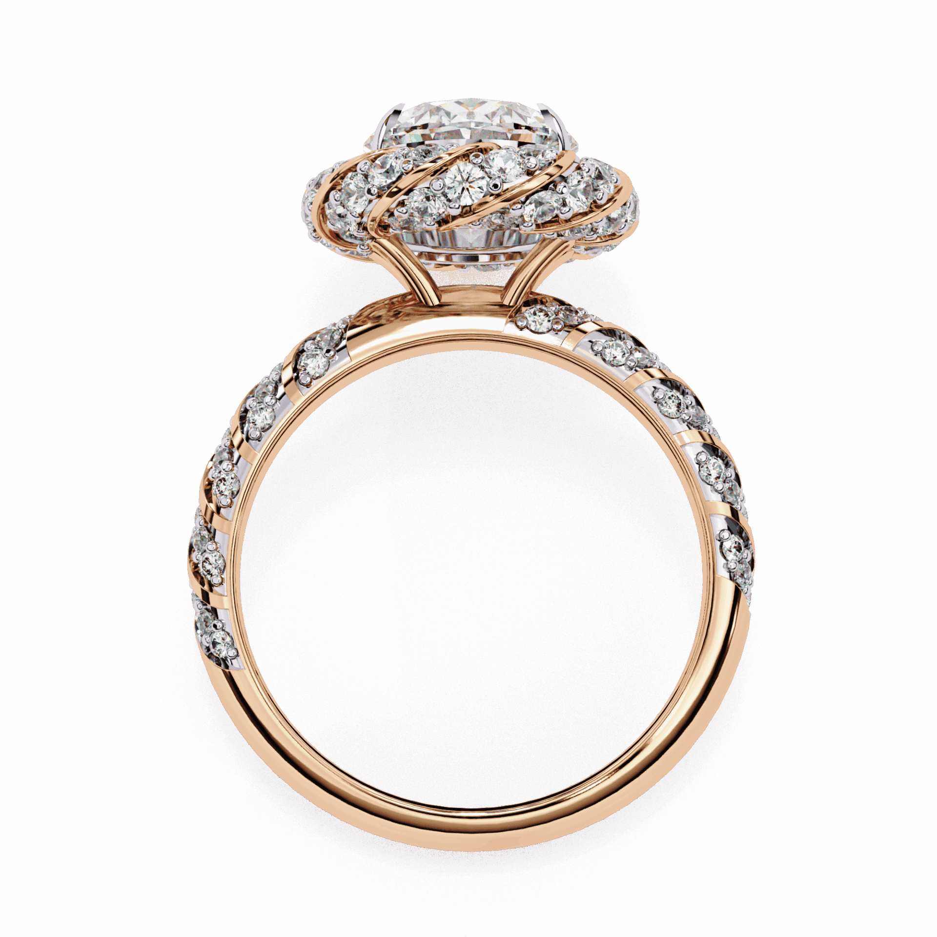 3.25 Carat Oval Halo Solitaire Ring in Moissanite | House of Estara
