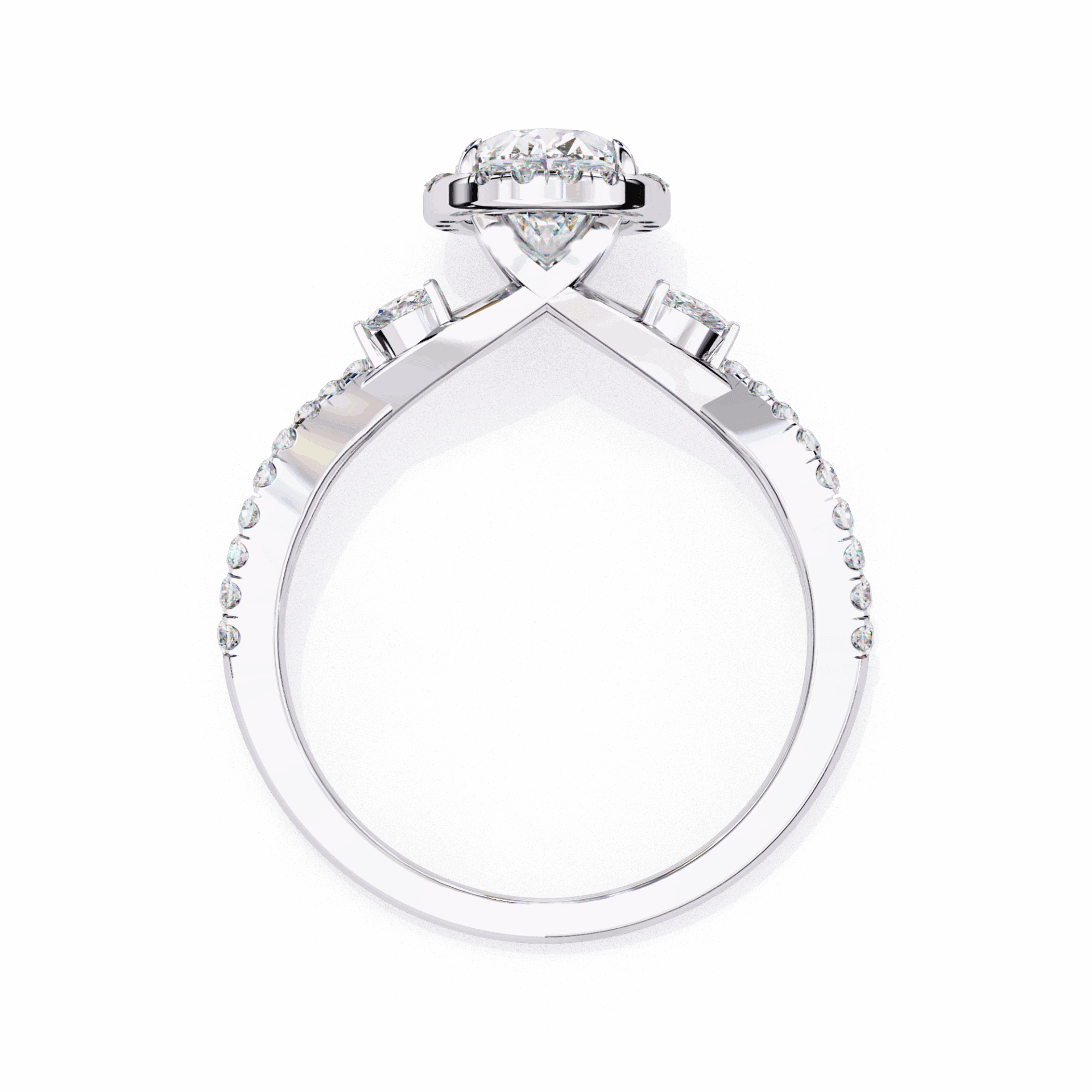 1 Carat Oval Halo Solitaire Ring in Moissanite | House of Estara