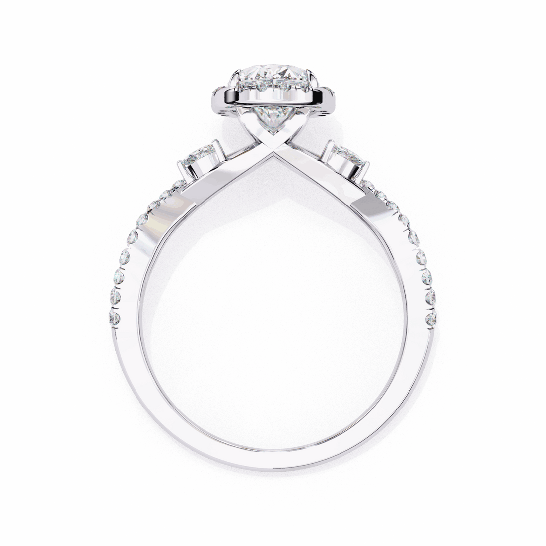 1 Carat Oval Halo Solitaire Ring in Moissanite | House of Estara