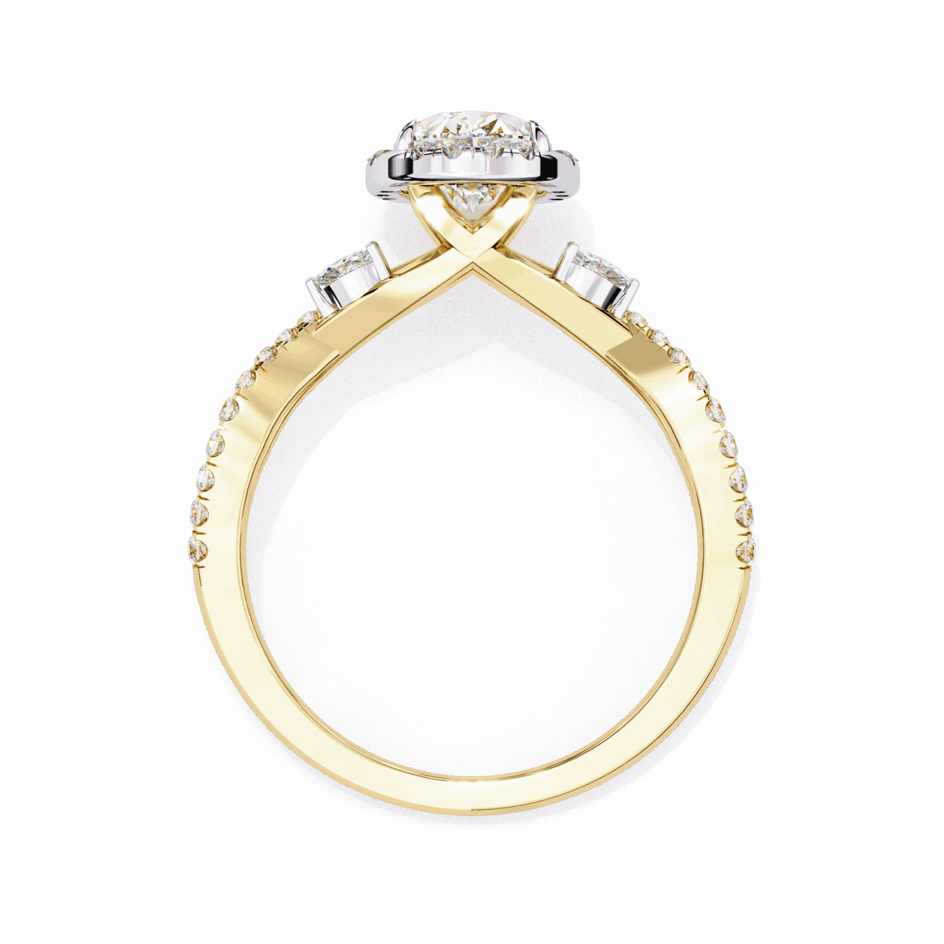 1 Carat Oval Halo Solitaire Ring in Moissanite | House of Estara
