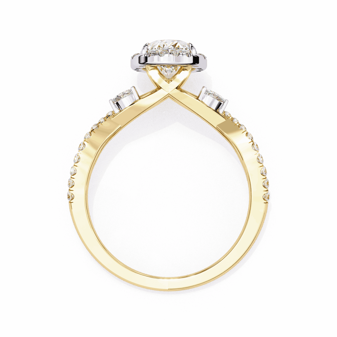 1 Carat Oval Halo Solitaire Ring in Moissanite | House of Estara