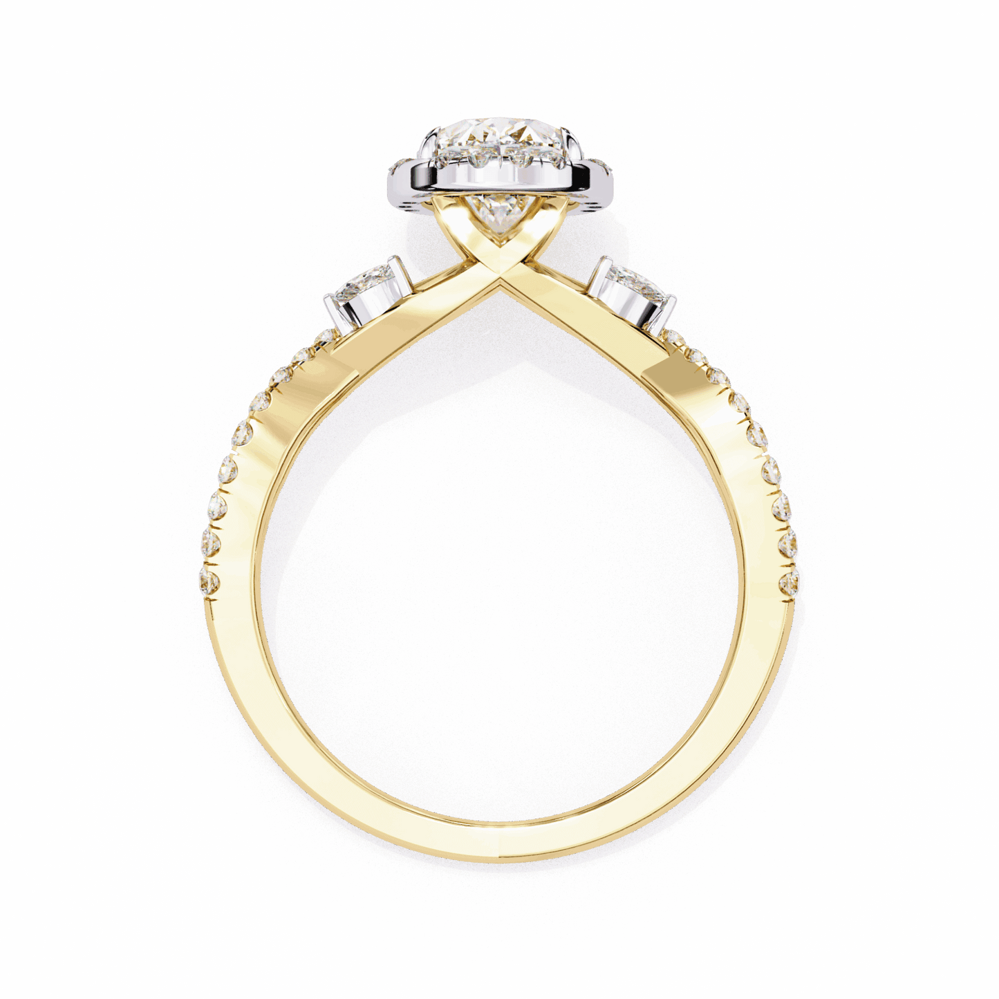 1 Carat Oval Halo Solitaire Ring in Moissanite | House of Estara
