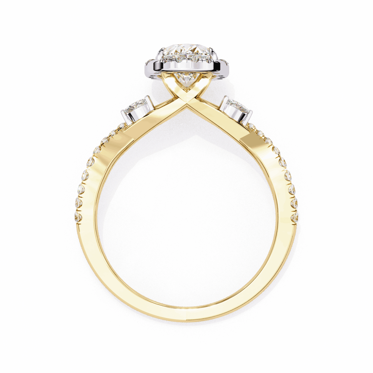 1 Carat Oval Halo Solitaire Ring in Moissanite | House of Estara