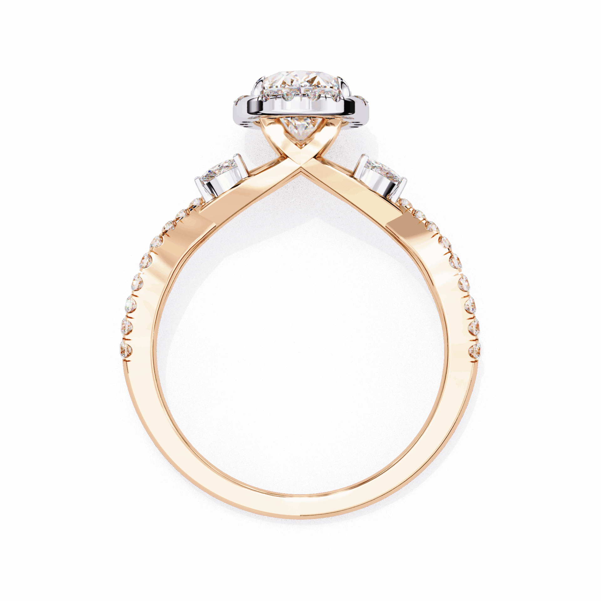 1 Carat Oval Halo Solitaire Ring in Moissanite | House of Estara