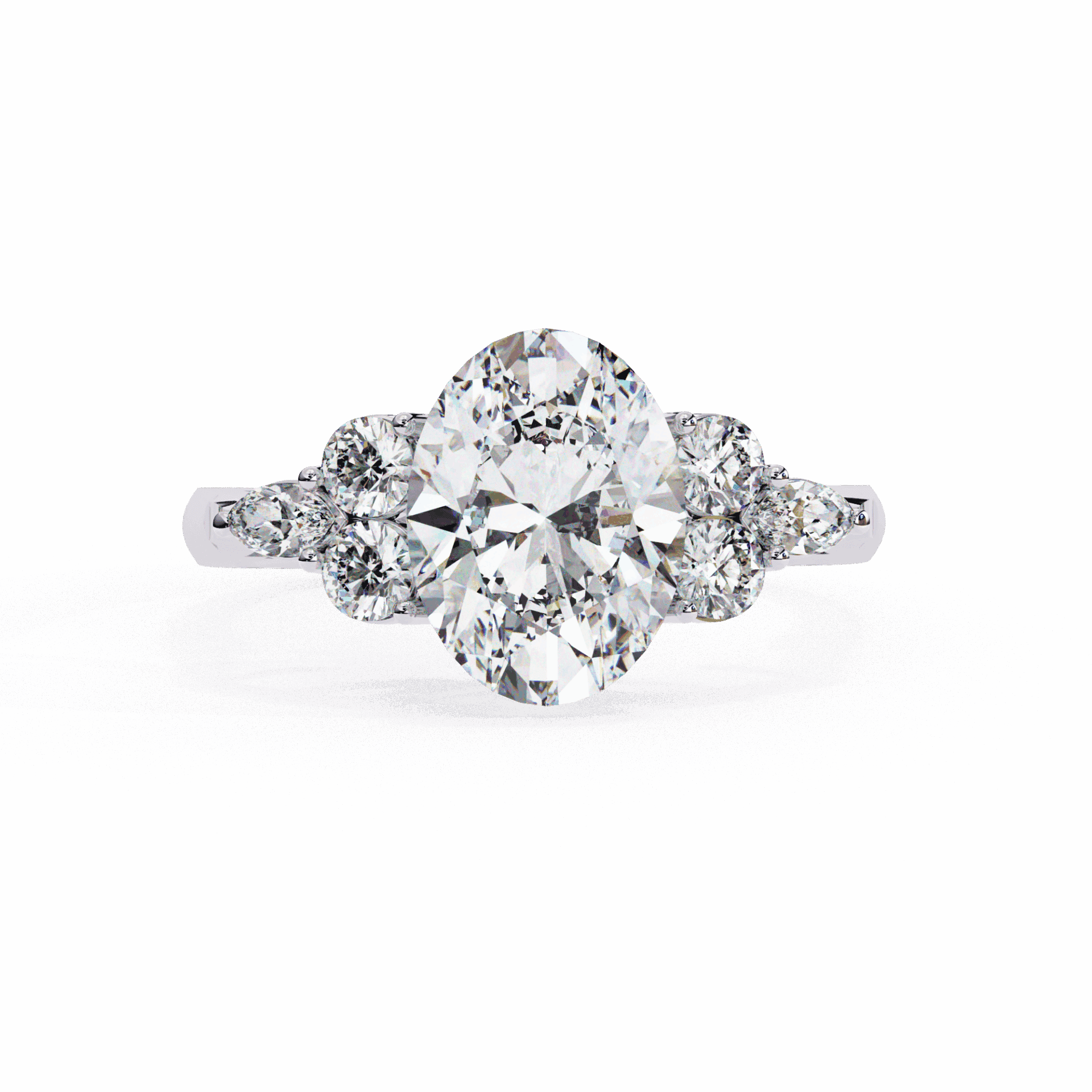 2.5 Carat Oval Bezel Setting Solitaire Ring in Moissanite | House of Estara