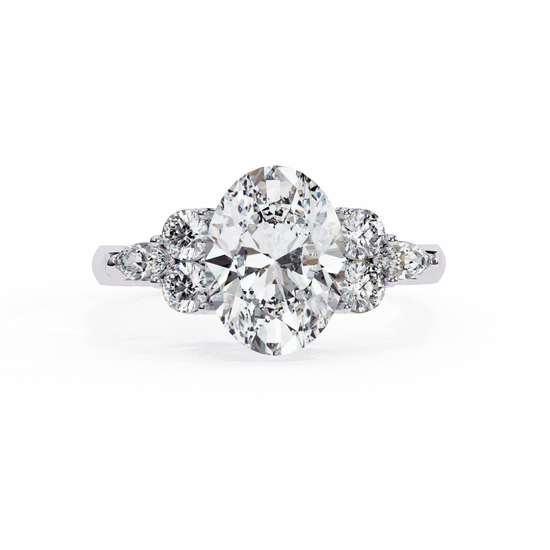 2.5 Carat Oval Bezel Setting Solitaire Ring in Moissanite | House of Estara