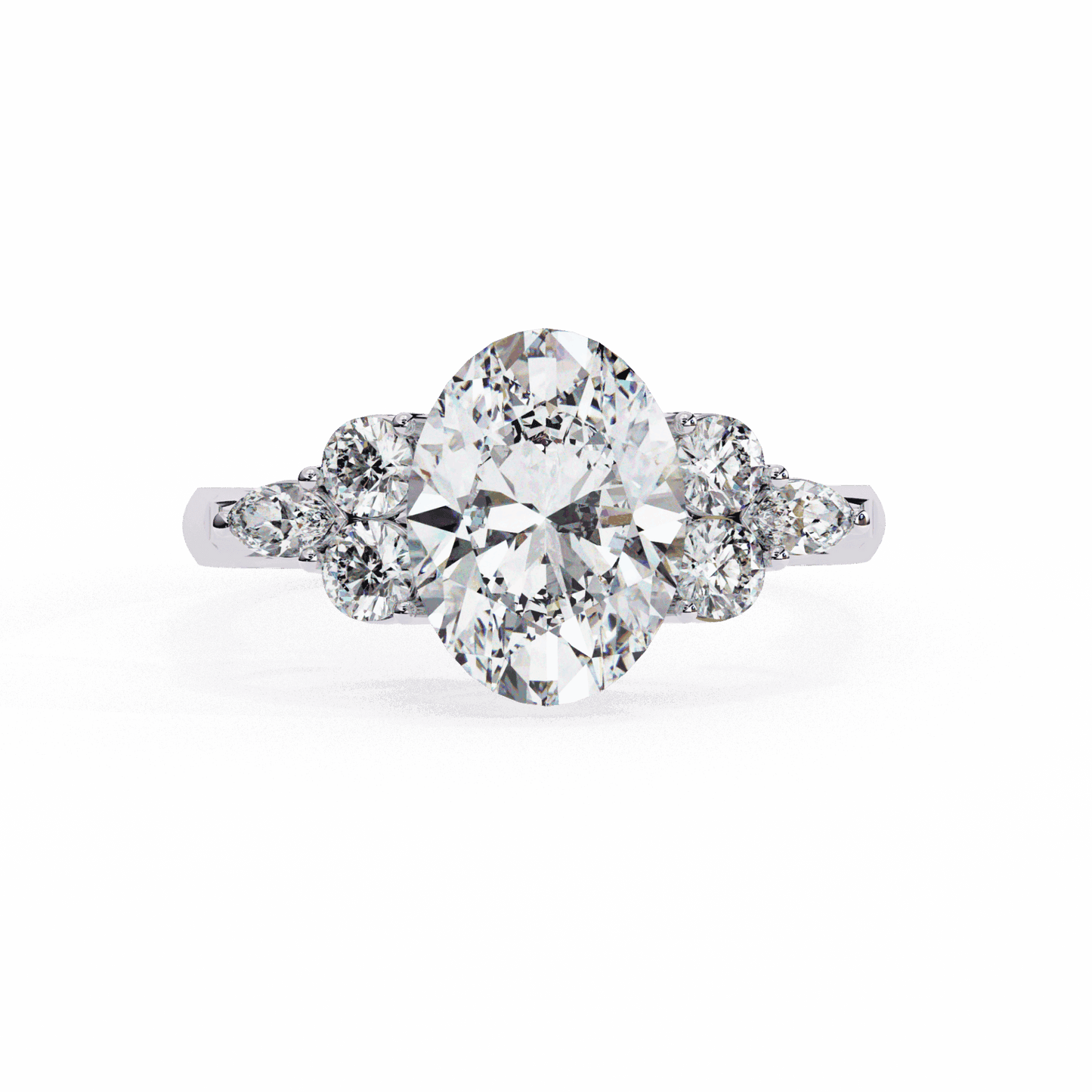 2.5 Carat Oval Bezel Setting Solitaire Ring in Moissanite | House of Estara